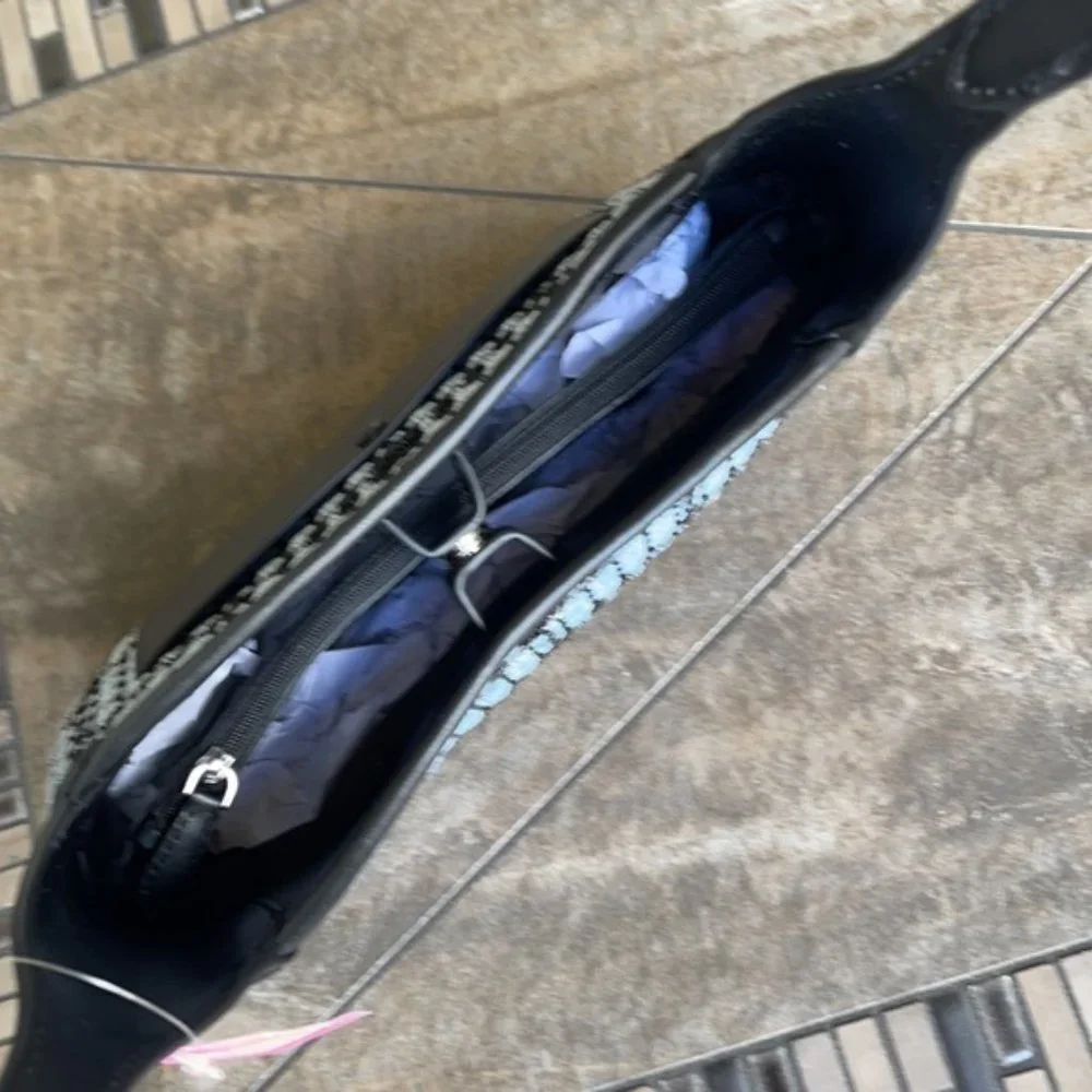 Kate Spade Crossbody Tweed Fabric Blue Multi - Picture 6 of 15